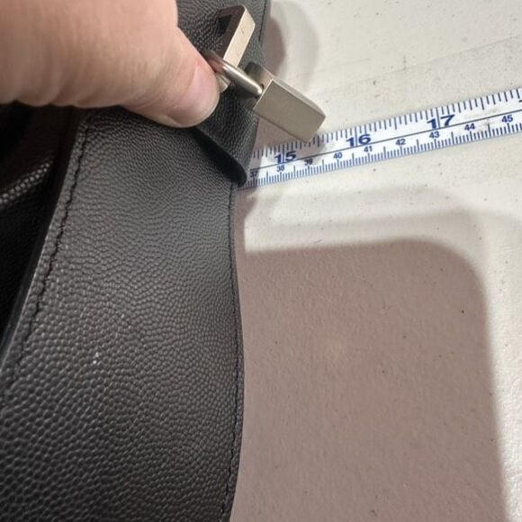 Lia Numa black leather handbag top handle bag satchel made in Italy - Picture 12 of 16